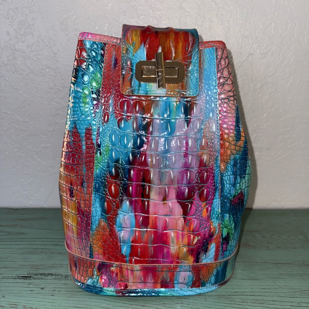 Brahmin Colorful Maddie Fanciful Melbourne Sling Backpack.